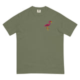 Pink Flamingo (Embroidered) (Boxy Tee)-Boxy T-Shirt-Swish Embassy