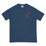 Pink Flamingo (Embroidered) (Boxy Tee)-Boxy T-Shirt-Swish Embassy