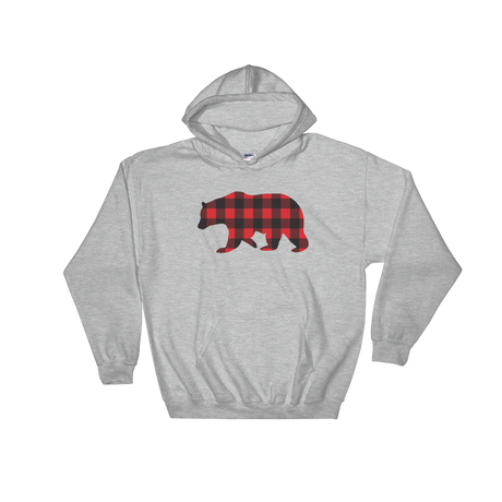 Plaid Bear (Hoodie)-Hoodie-Swish Embassy