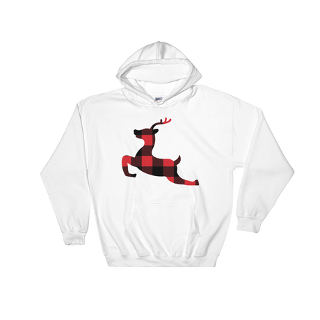 Plaid Reindeer (Hoodie)-Hoodie-Swish Embassy