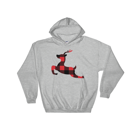 Plaid Reindeer (Hoodie)-Hoodie-Swish Embassy