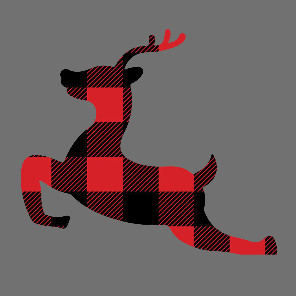 Plaid Reindeer-T-Shirts-Swish Embassy