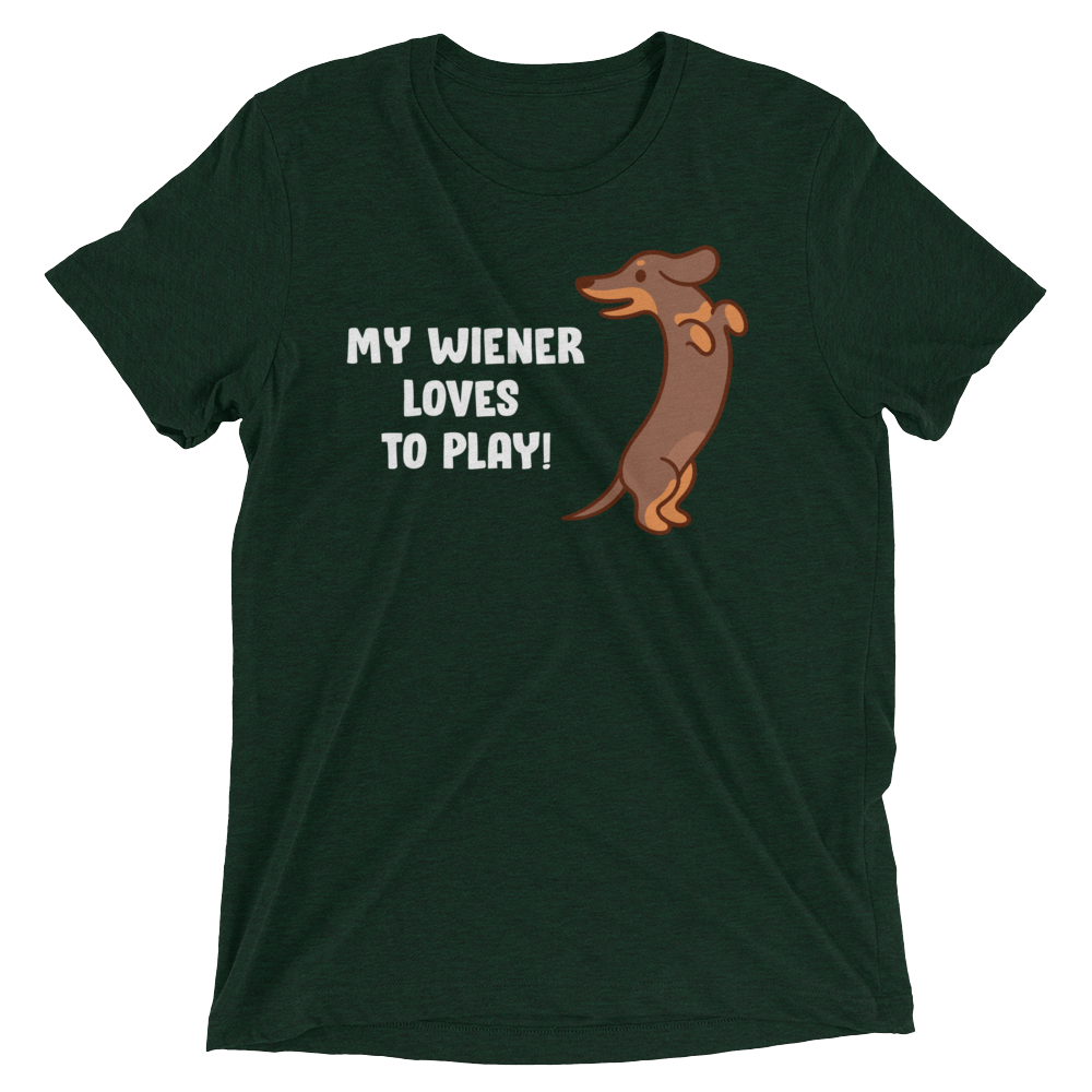 Playful Wiener (Triblend)-Triblend T-Shirt-Swish Embassy