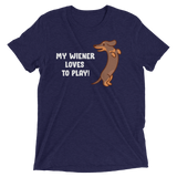 Playful Wiener (Triblend)-Triblend T-Shirt-Swish Embassy