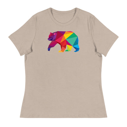 Polygon Bear (Women's Relaxed T-Shirt)-Women's T-Shirts-Swish Embassy