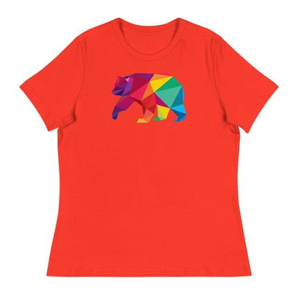 Polygon Bear (Women's Relaxed T-Shirt)-Women's T-Shirts-Swish Embassy
