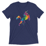 Polygon Unicorn (Triblend)-Triblend T-Shirt-Swish Embassy