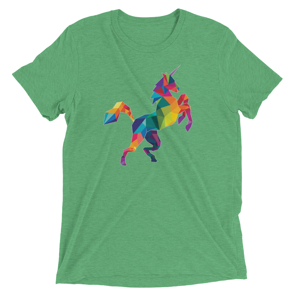 Polygon Unicorn (Triblend)-Triblend T-Shirt-Swish Embassy