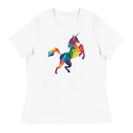 Polygon Unicorn (Women's Relaxed T-Shirt)-Women's T-Shirts-Swish Embassy