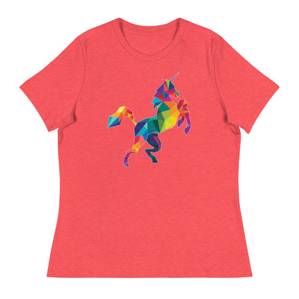 Polygon Unicorn (Women's Relaxed T-Shirt)-Women's T-Shirts-Swish Embassy
