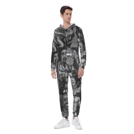 Pop Boys Black (AOP Union Suit)-AOP Union Suit-Swish Embassy