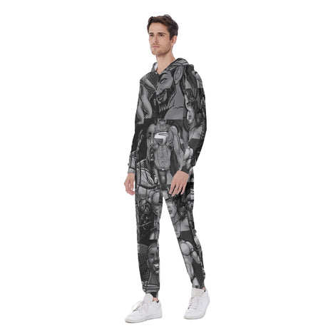 Pop Boys Black (AOP Union Suit)-AOP Union Suit-Swish Embassy
