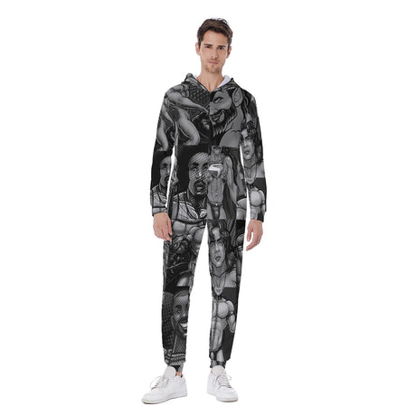 Pop Boys Black (AOP Union Suit)-AOP Union Suit-Swish Embassy