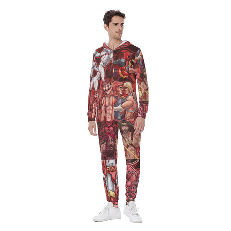 Pop Boys Red (AOP Union Suit)-AOP Union Suit-Swish Embassy