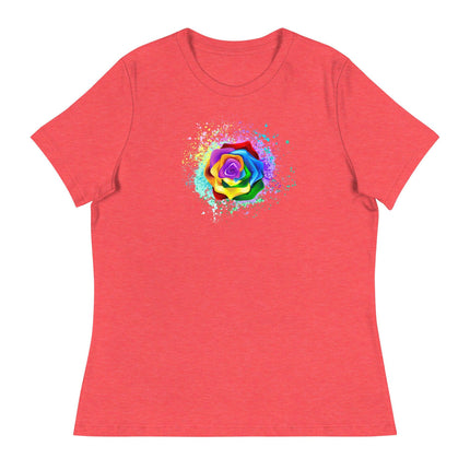 Pride Rose (Women's Relaxed T-Shirt)-Women's T-Shirts-Swish Embassy