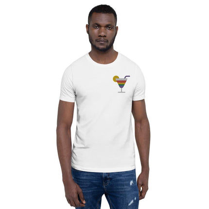 Rainbow Cocktail (Embroidered)-Embroidered T-Shirts-Swish Embassy