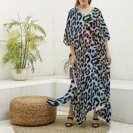 Rainbow Leopard (Kaftan)-Kaftan-Swish Embassy