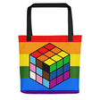 Rubik's Pride (Tote bag)-Bags-Swish Embassy