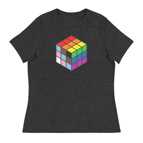 Rubik's Pride (Women's Relaxed T-Shirt)-Women's T-Shirts-Swish Embassy