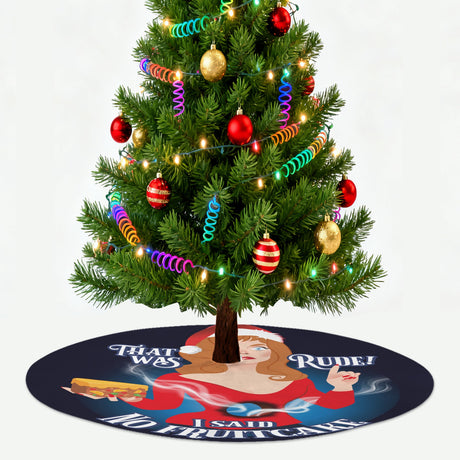 Rude Fruitcake (Tree Skirt)-Tree Skirts-Swish Embassy