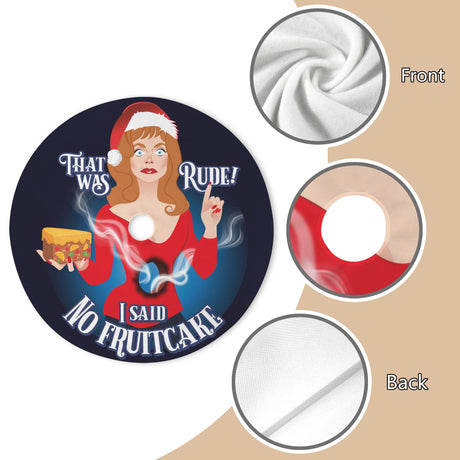 Rude Fruitcake (Tree Skirt)-Tree Skirts-Swish Embassy