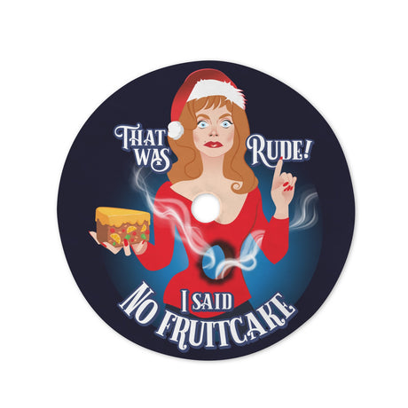 Rude Fruitcake (Tree Skirt)-Tree Skirts-Swish Embassy