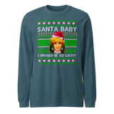 Santa Baby I Should Be So Lucky (Ugly Christmas)-Christmas T-Shirts-Swish Embassy