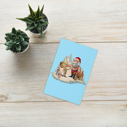 Santa's Little Helper (Greeting card)-Christmas Card-Swish Embassy