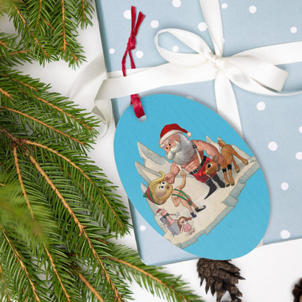 Santas's Little Helper (Wooden ornaments)-Swish Embassy