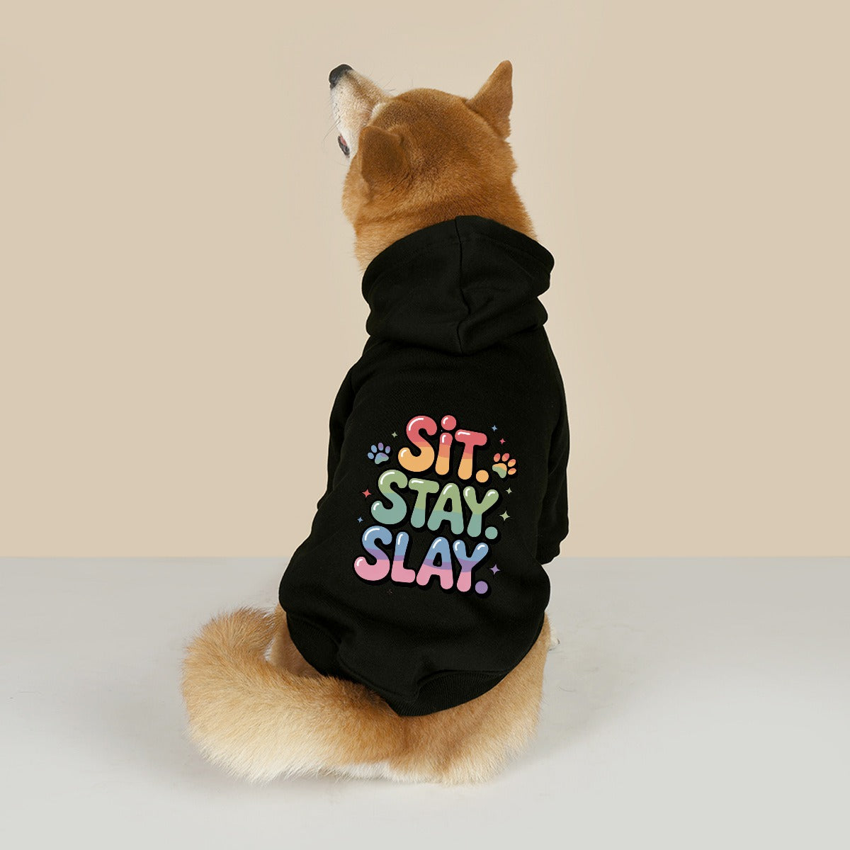 Sit Stay Slay (Pet Hoodie)-Pet Hoodie-Swish Embassy