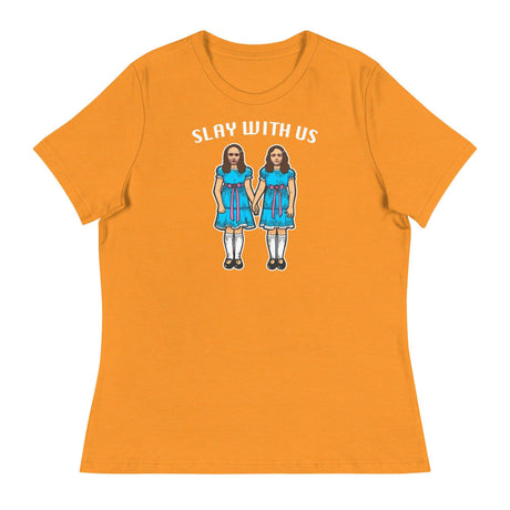 Slay With Us (Women's Relaxed T-Shirt)-Women's T-Shirts-Swish Embassy