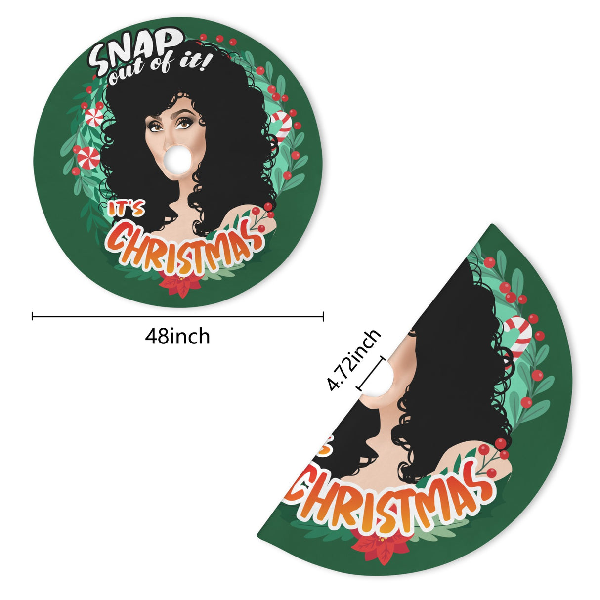 Snap out of Xmas (Tree Skirt)-Tree Skirts-Swish Embassy