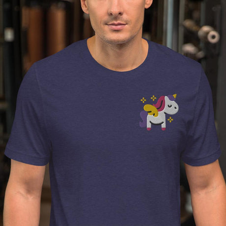 Sparkle Unicorn (Embroidered)-Embroidered T-Shirts-Swish Embassy