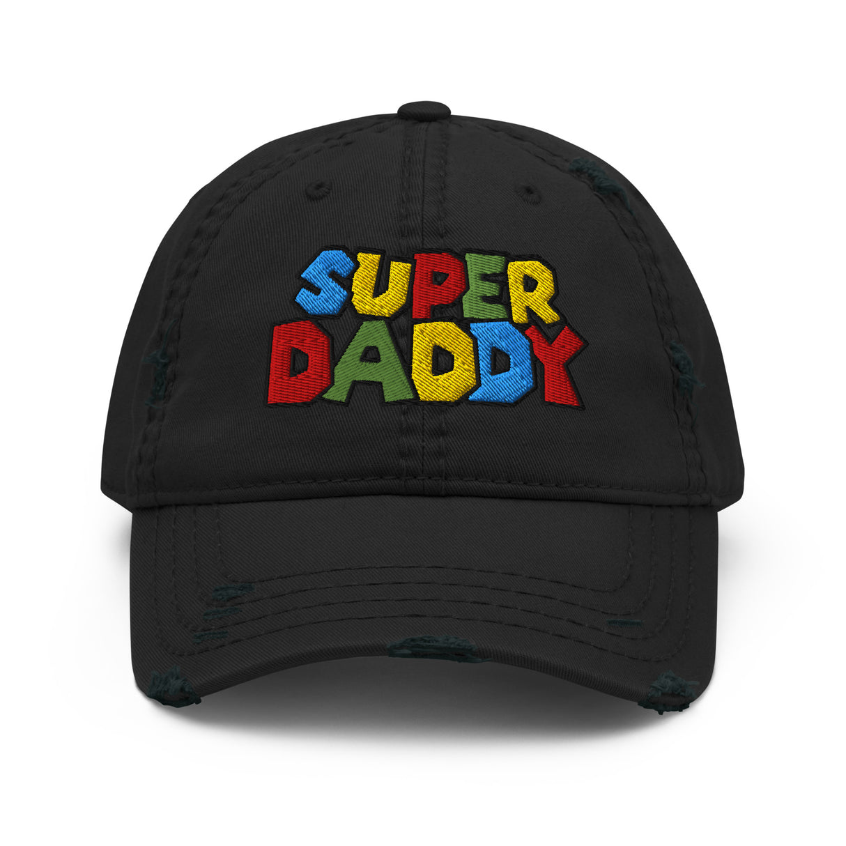 Super Daddy (Distressed Dad Hat)-Headwear-Swish Embassy