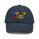Super Daddy (Distressed Dad Hat)-Headwear-Swish Embassy