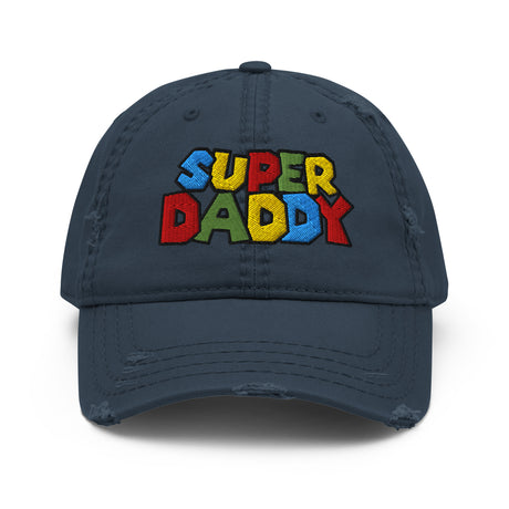 Super Daddy (Distressed Dad Hat)-Headwear-Swish Embassy