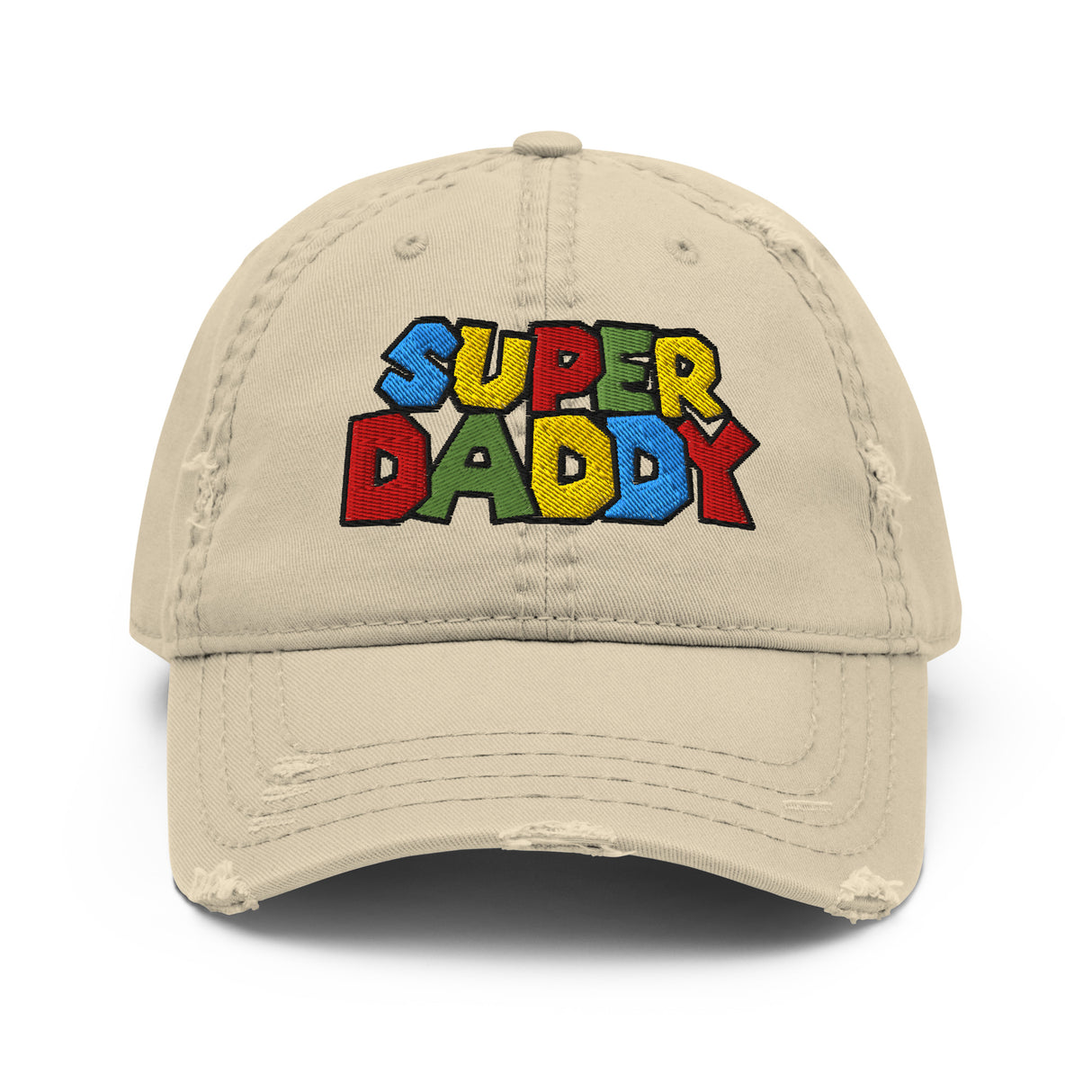 Super Daddy (Distressed Dad Hat)-Headwear-Swish Embassy