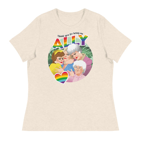 Thank You for Being an Ally (Women's Relaxed T-Shirt)-Women's T-Shirts-Swish Embassy