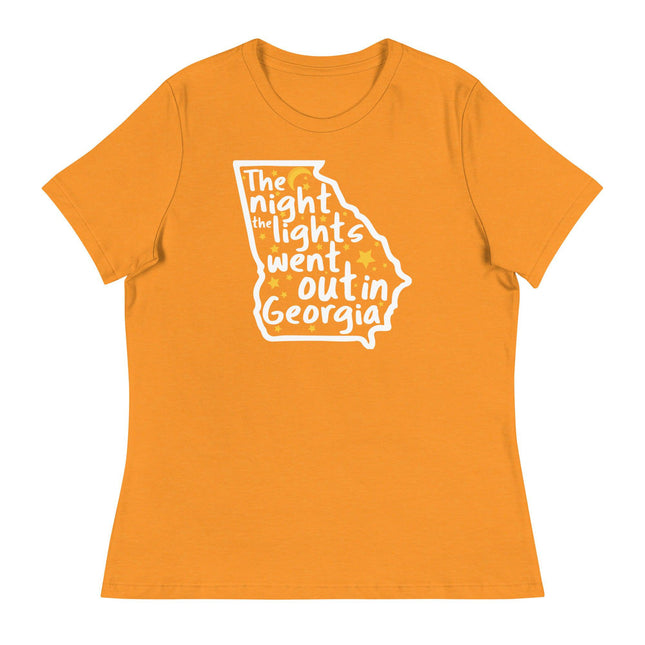 The Night the Lights Went out in Georgia (Women's Relaxed T-Shirt)-Women's T-Shirts-Swish Embassy