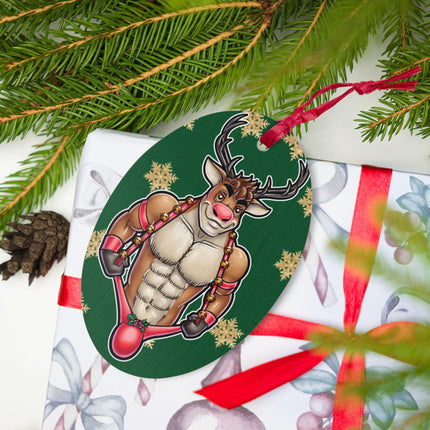The Reindeer Loved Him (Ornament/Fridge Magnet)-Wood Ornament-Swish Embassy