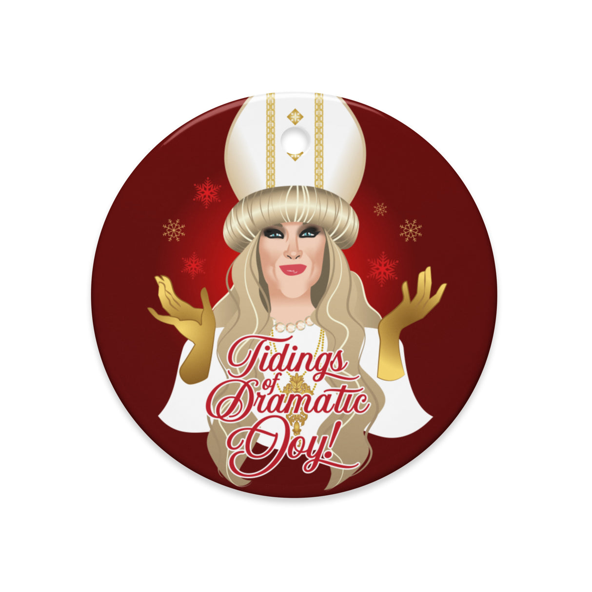 Tidings of Dramatic Joy (Ceramic Ornament)-Swish Embassy