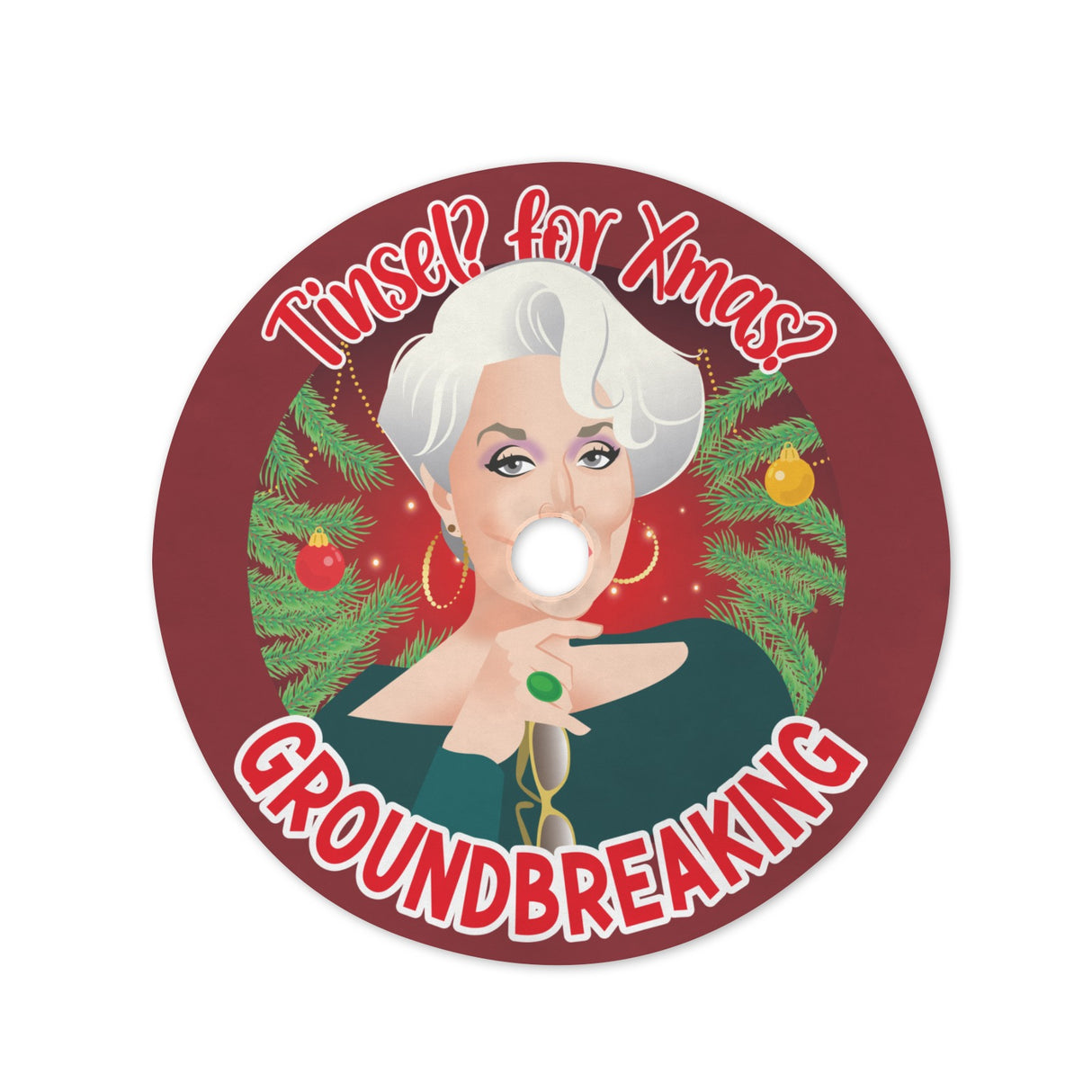 Tinsel for XMas (Tree Skirt)-Tree Skirts-Swish Embassy