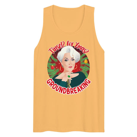 Tinsel for Xmas? Groundbreaking (Tank Top)-Christmas Tank Tops-Swish Embassy