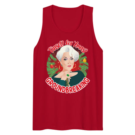 Tinsel for Xmas? Groundbreaking (Tank Top)-Christmas Tank Tops-Swish Embassy