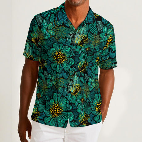 Turquoise (Cotton Button Shirt)-Cotton Button Shirt-Swish Embassy