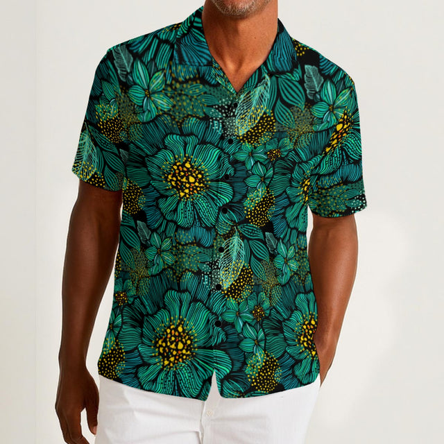 Turquoise (Cotton Button Shirt)-Cotton Button Shirt-Swish Embassy