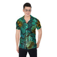 Turquoise Florals (Button Shirt)-Button Shirt-Swish Embassy