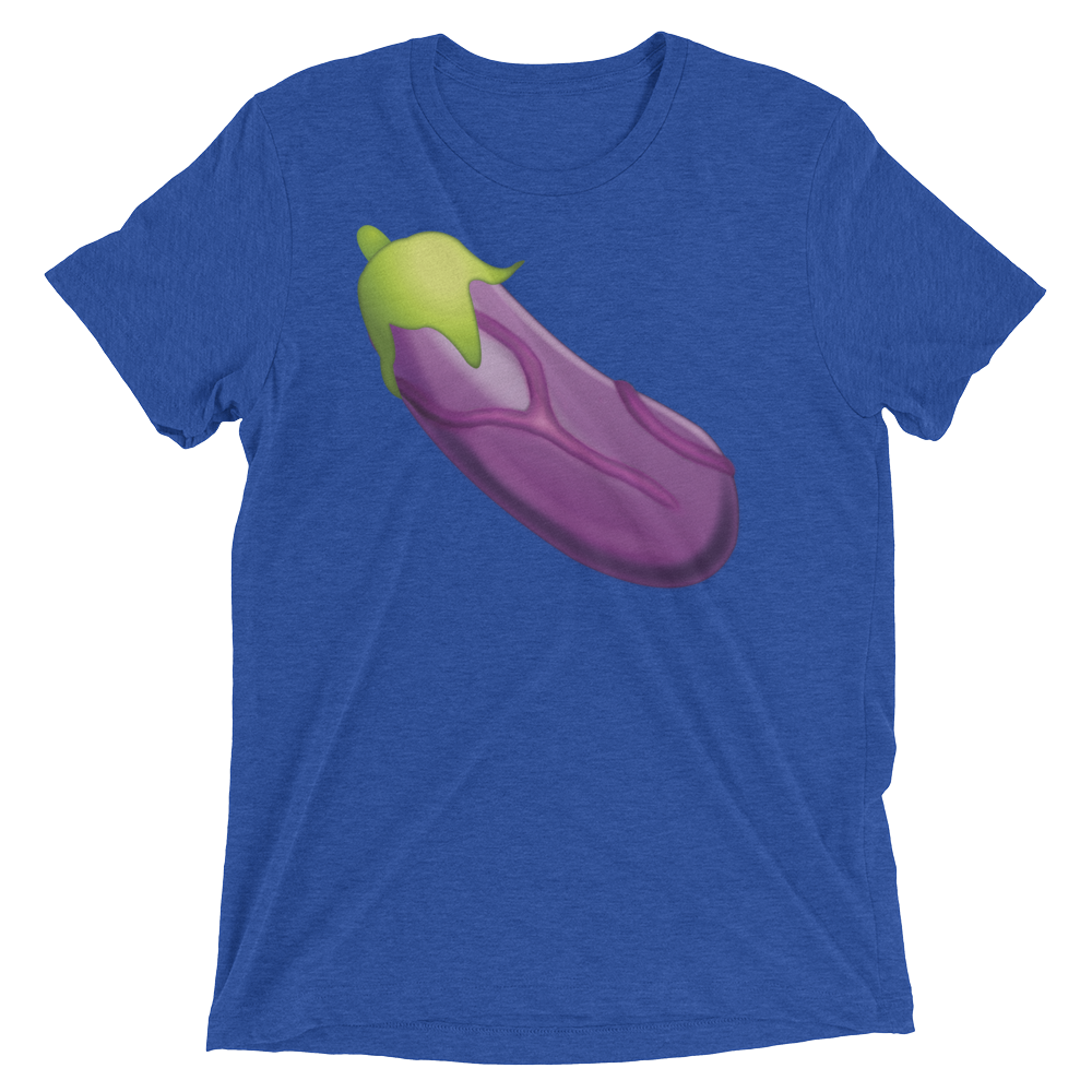 Veiny Eggplant Emoji (Triblend)-Triblend T-Shirt-Swish Embassy