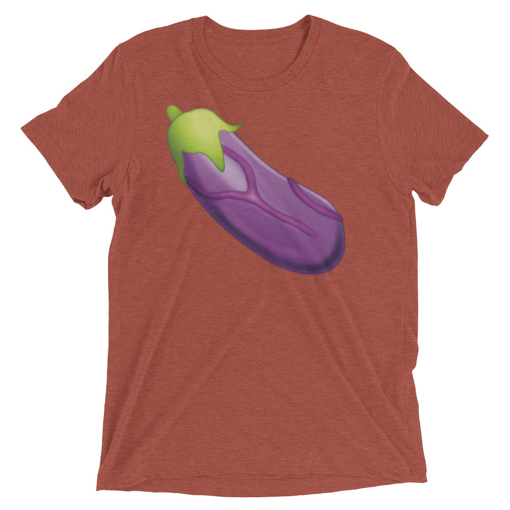 Veiny Eggplant Emoji (Triblend)-Triblend T-Shirt-Swish Embassy