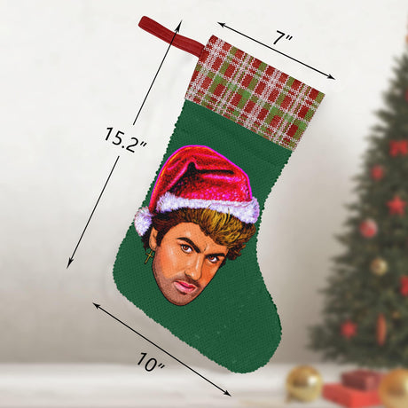 Wake Me Up Before You Ho Ho (Sequin Christmas Stocking)-Christmas Stockings-Swish Embassy